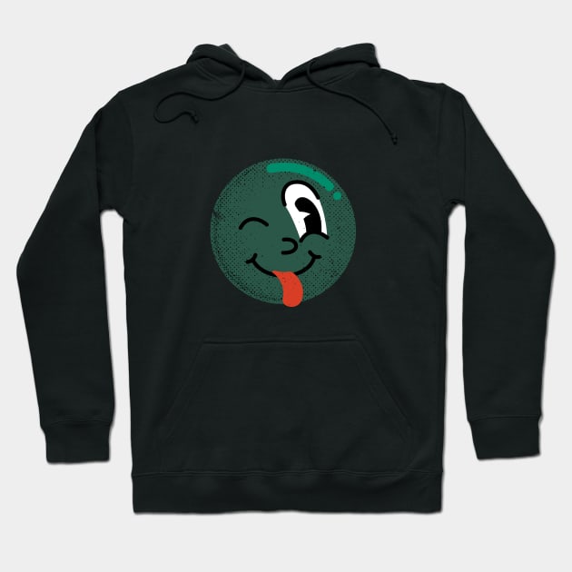 Winking tongue out emoji green Hoodie by szymonkalle